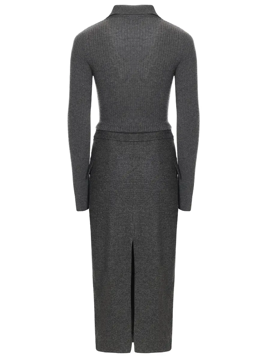 Платье из вискозы и шерсти