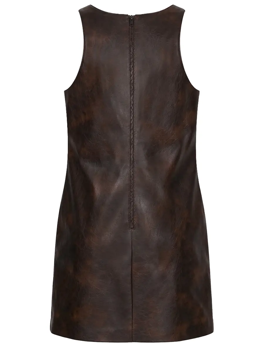 Платье из экокожи