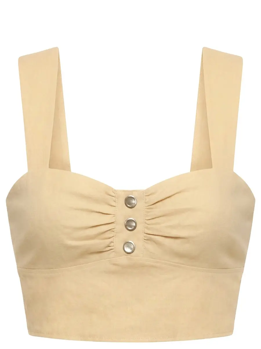 Кроп-топ изо льна и вискозы