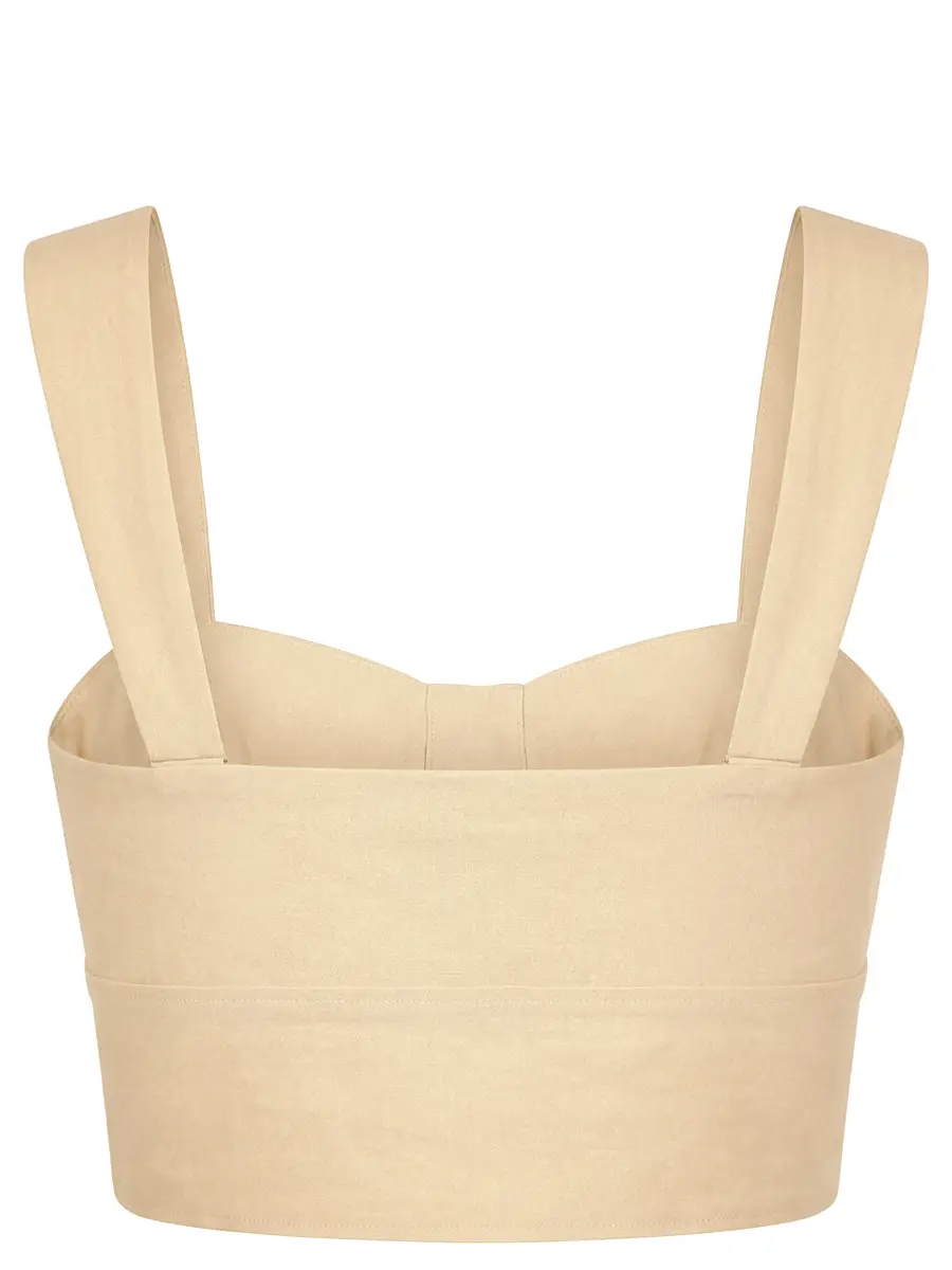 Кроп-топ изо льна и вискозы