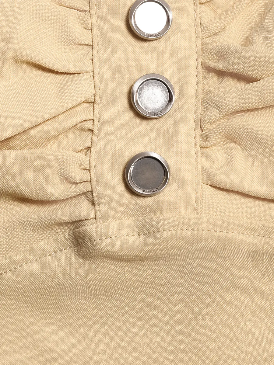 Кроп-топ изо льна и вискозы