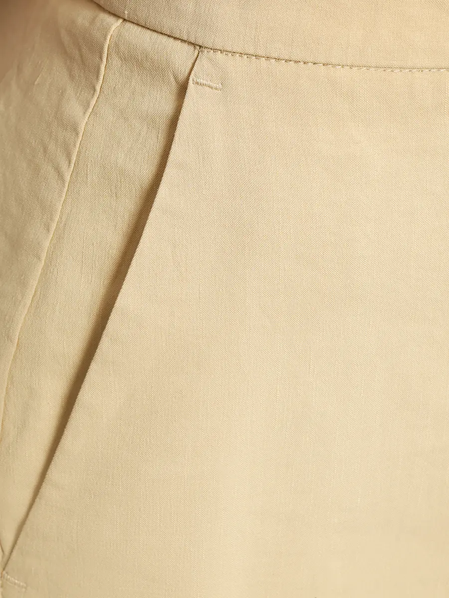 Брюки изо льна и вискозы