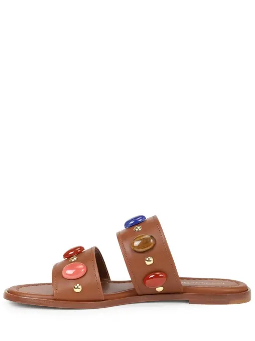 Шлепанцы кожаные GIANVITO ROSSI