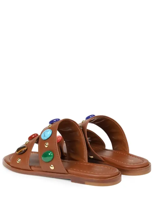 Шлепанцы кожаные GIANVITO ROSSI