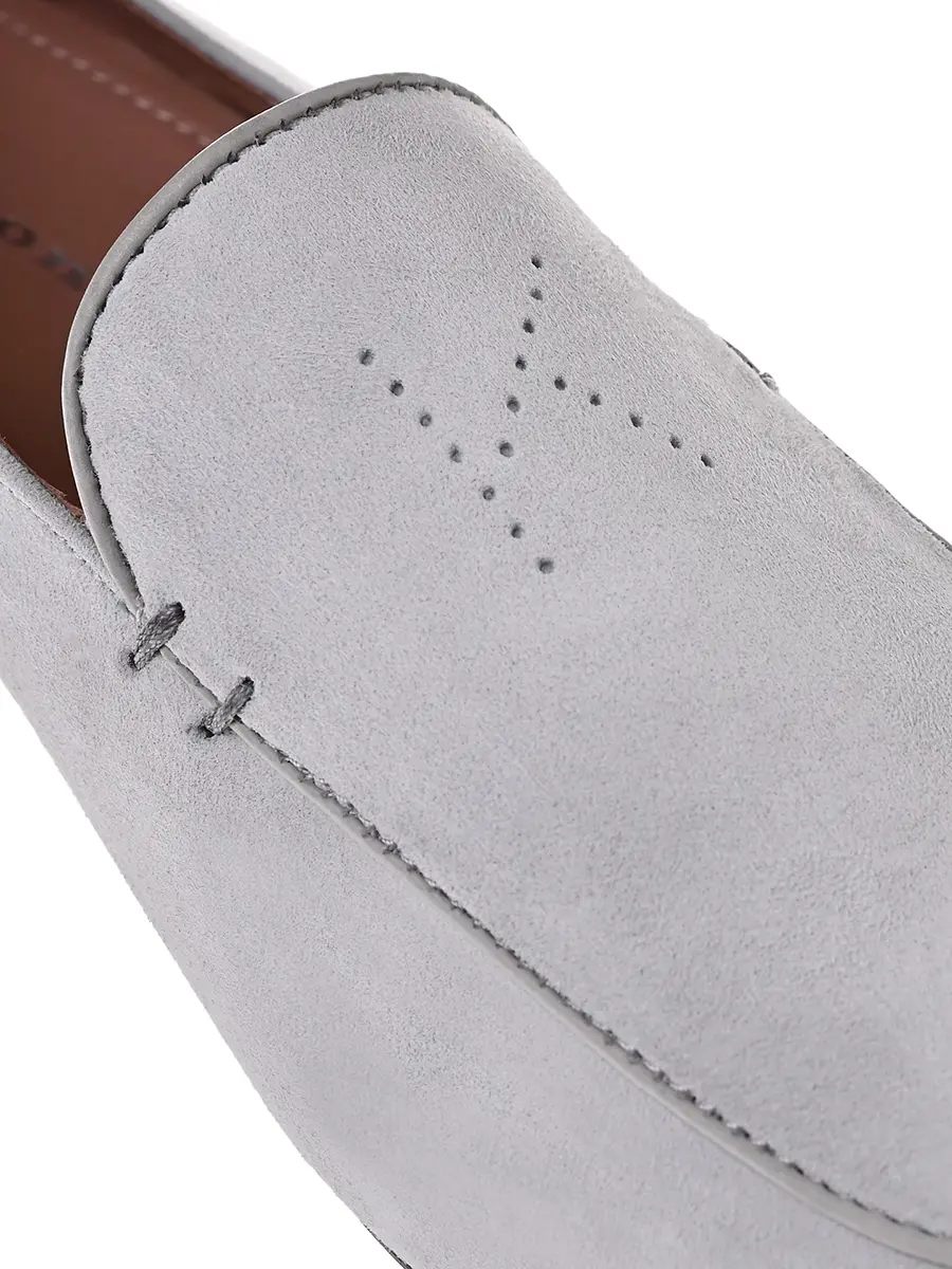 Лоферы замшевые