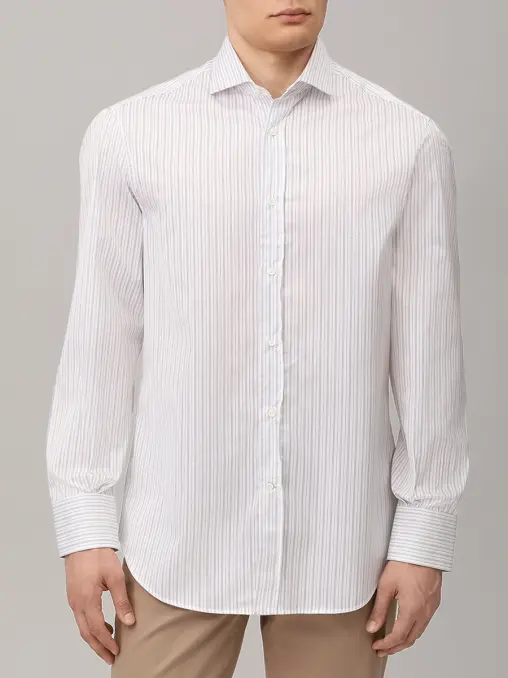 Рубашка Basic Fit хлопковая BRUNELLO CUCINELLI