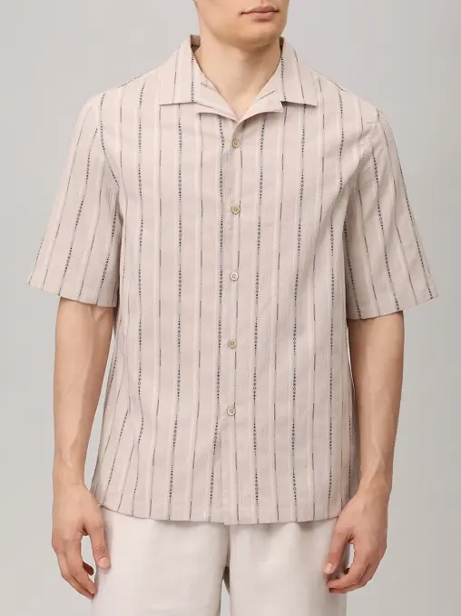 Рубашка Easy Fit хлопковая BRUNELLO CUCINELLI