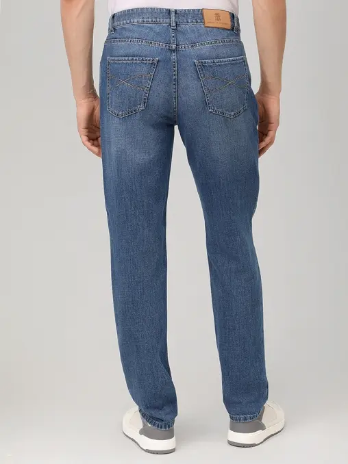 Джинсы Traditional Fit хлопковые BRUNELLO CUCINELLI