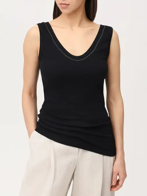 Топ хлопковый BRUNELLO CUCINELLI