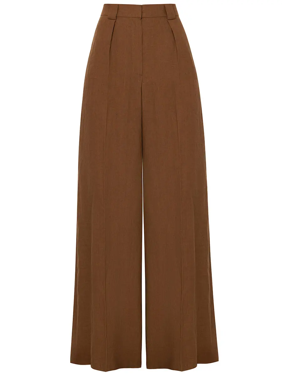 Брюки льняные