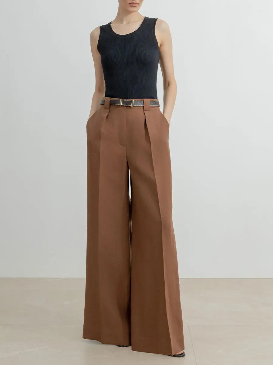 Брюки льняные