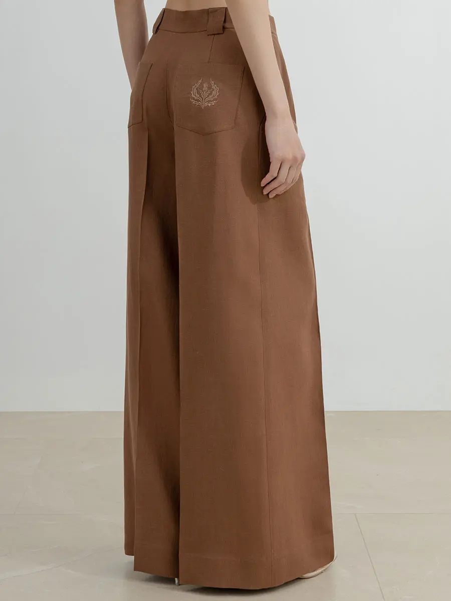 Брюки льняные