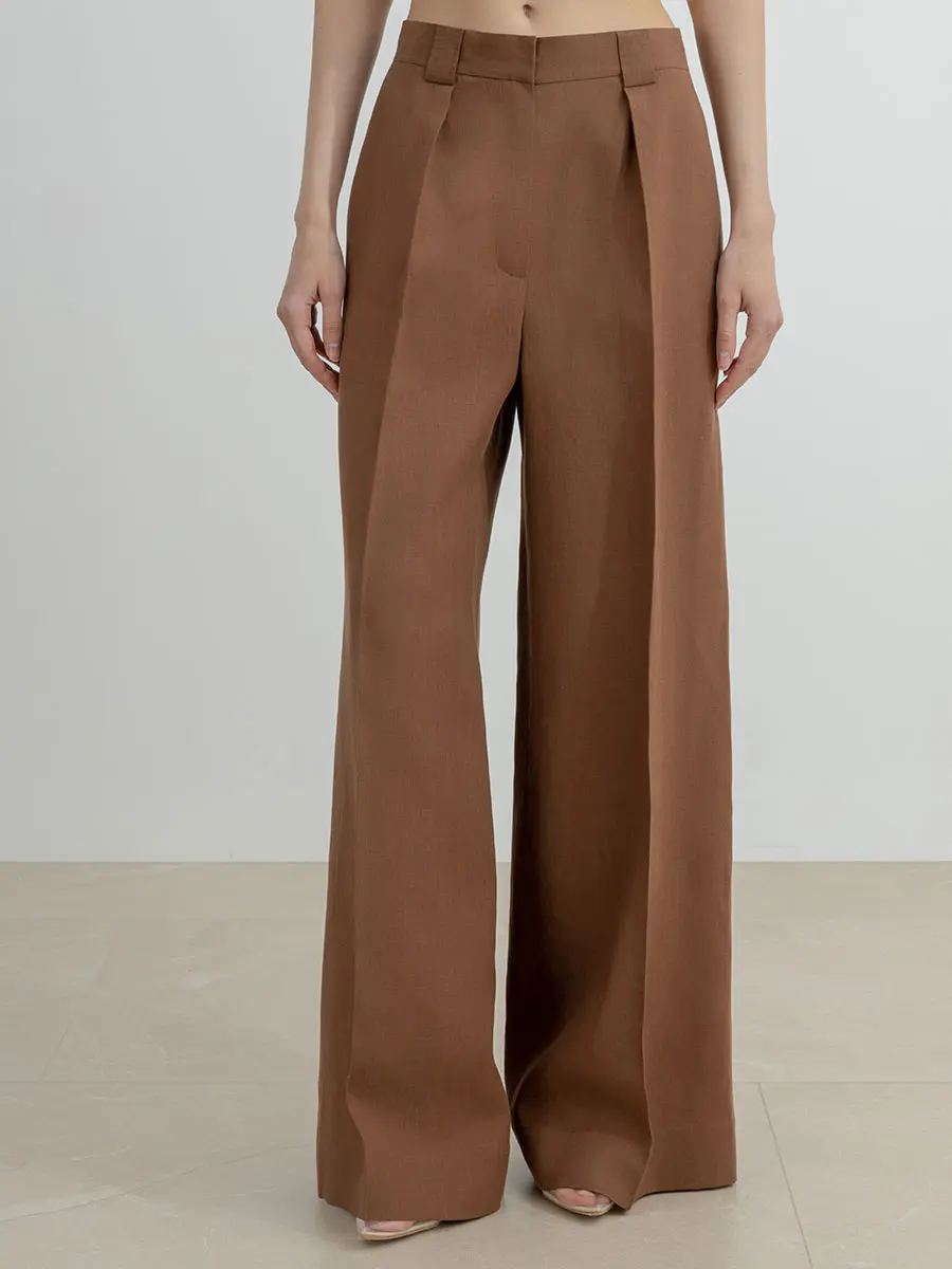 Брюки льняные