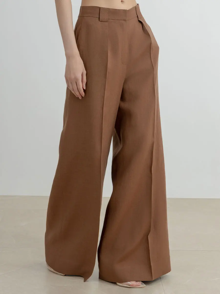 Брюки льняные