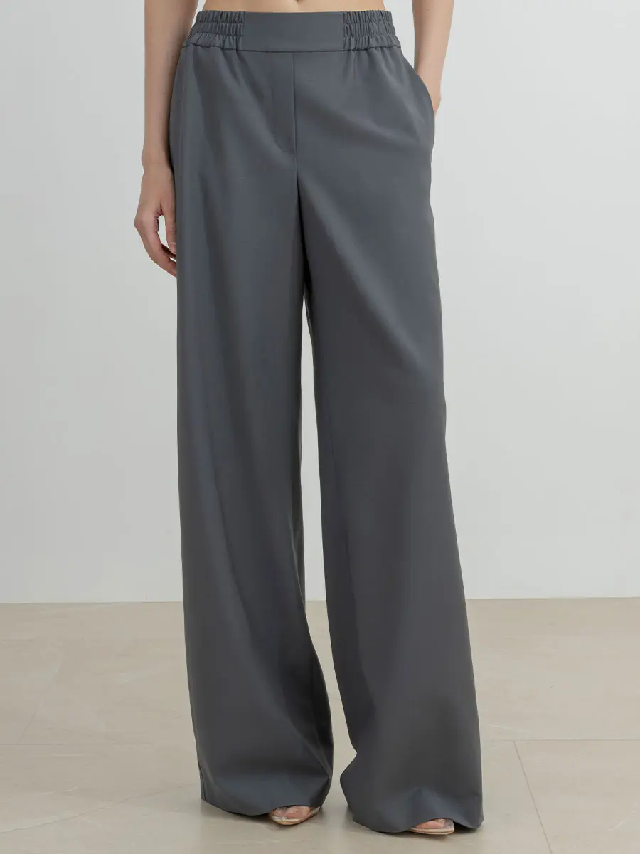 Брюки однотонные