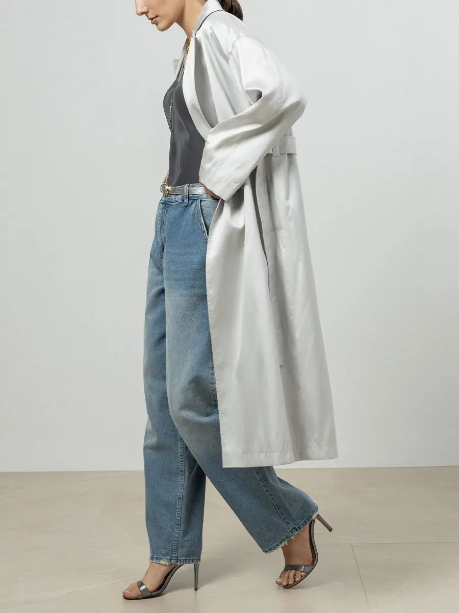 Плащ однотонный