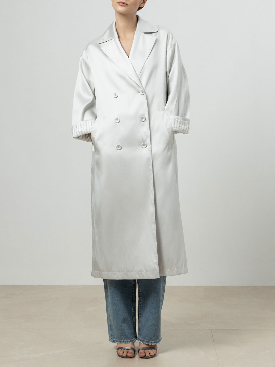 Плащ однотонный