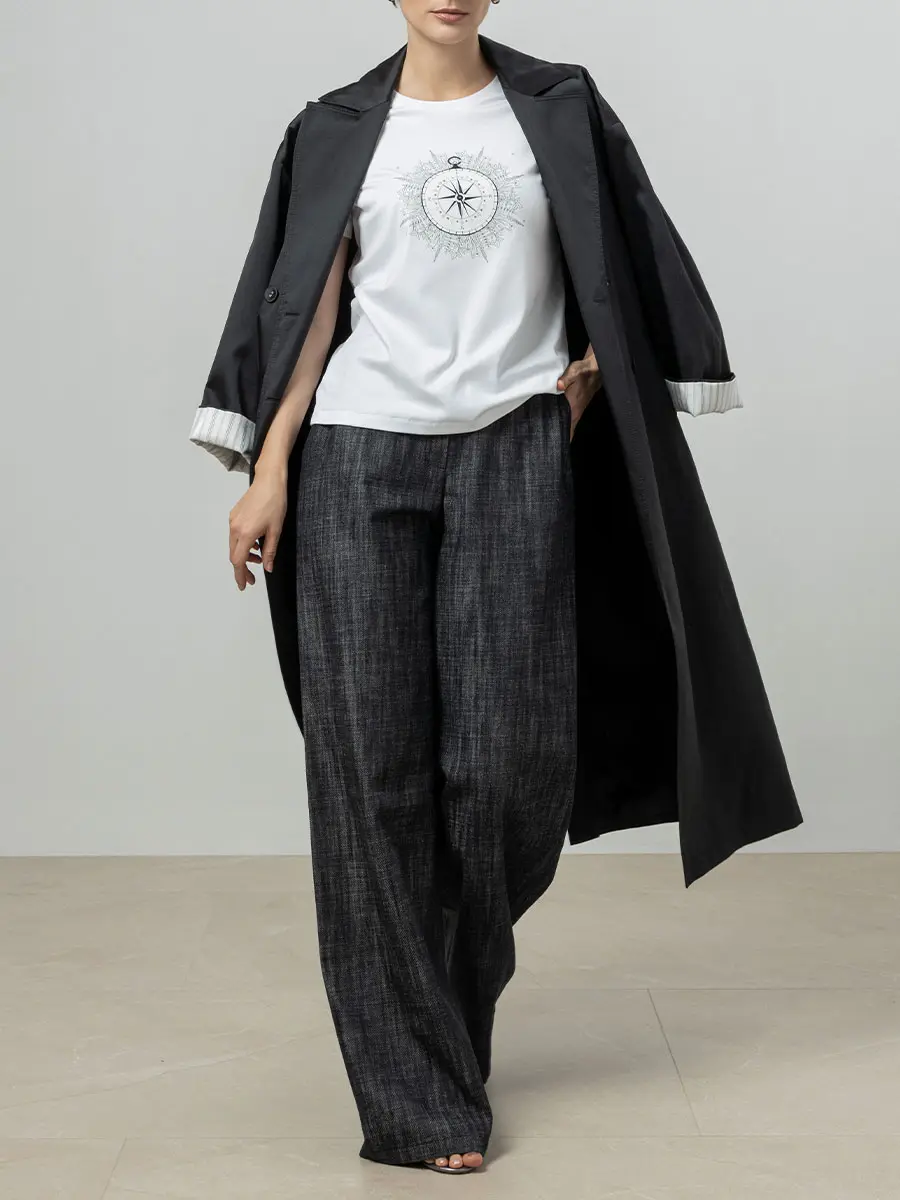 Плащ однотонный