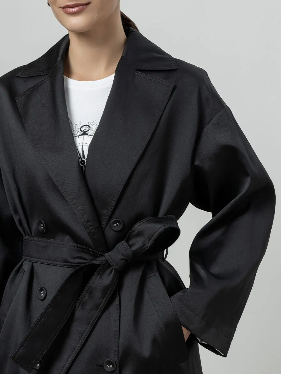 Плащ однотонный