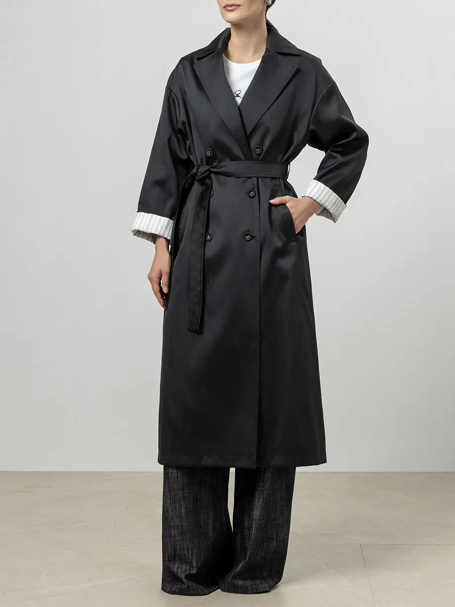 Плащ однотонный