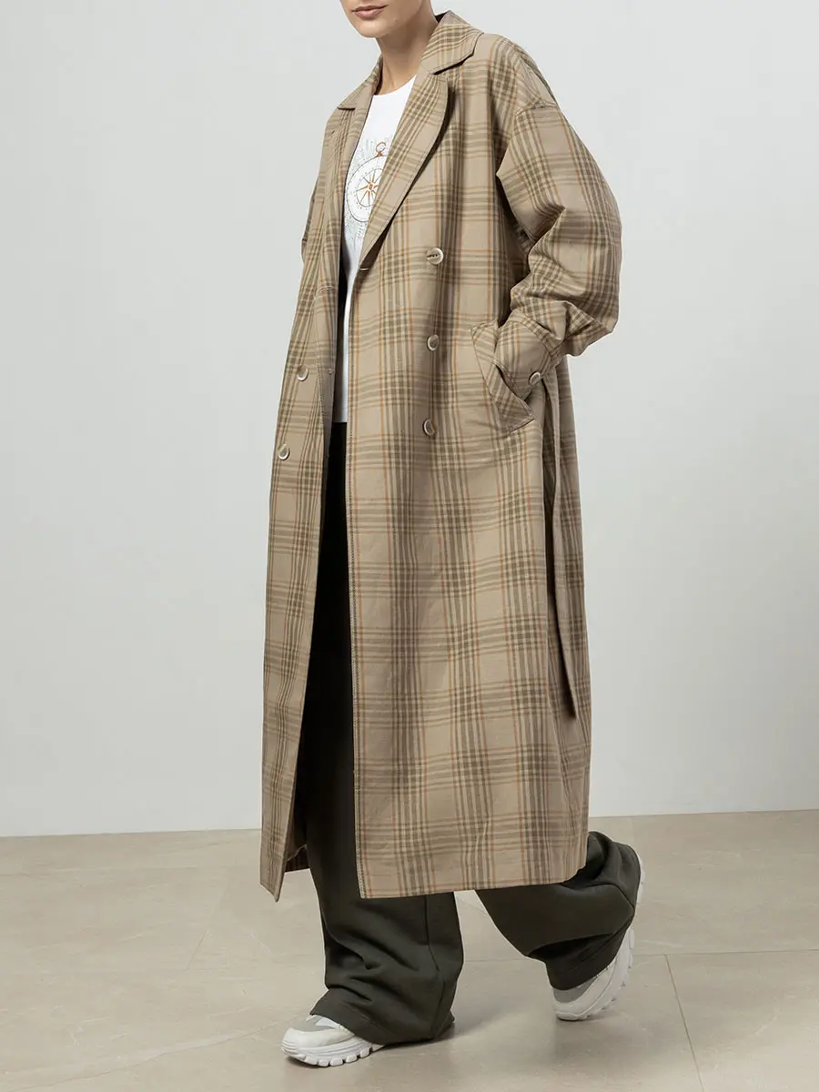 Плащ в клетку