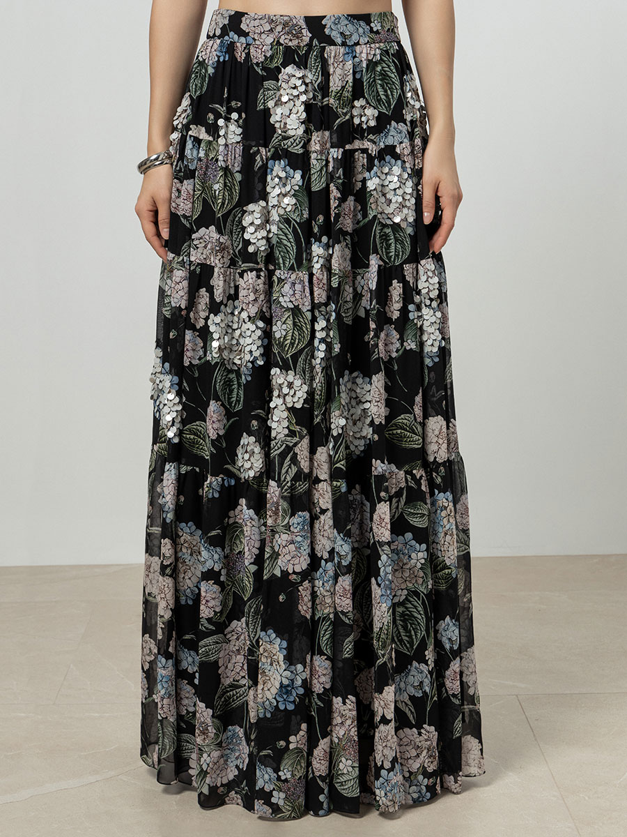 Юбка шелковая