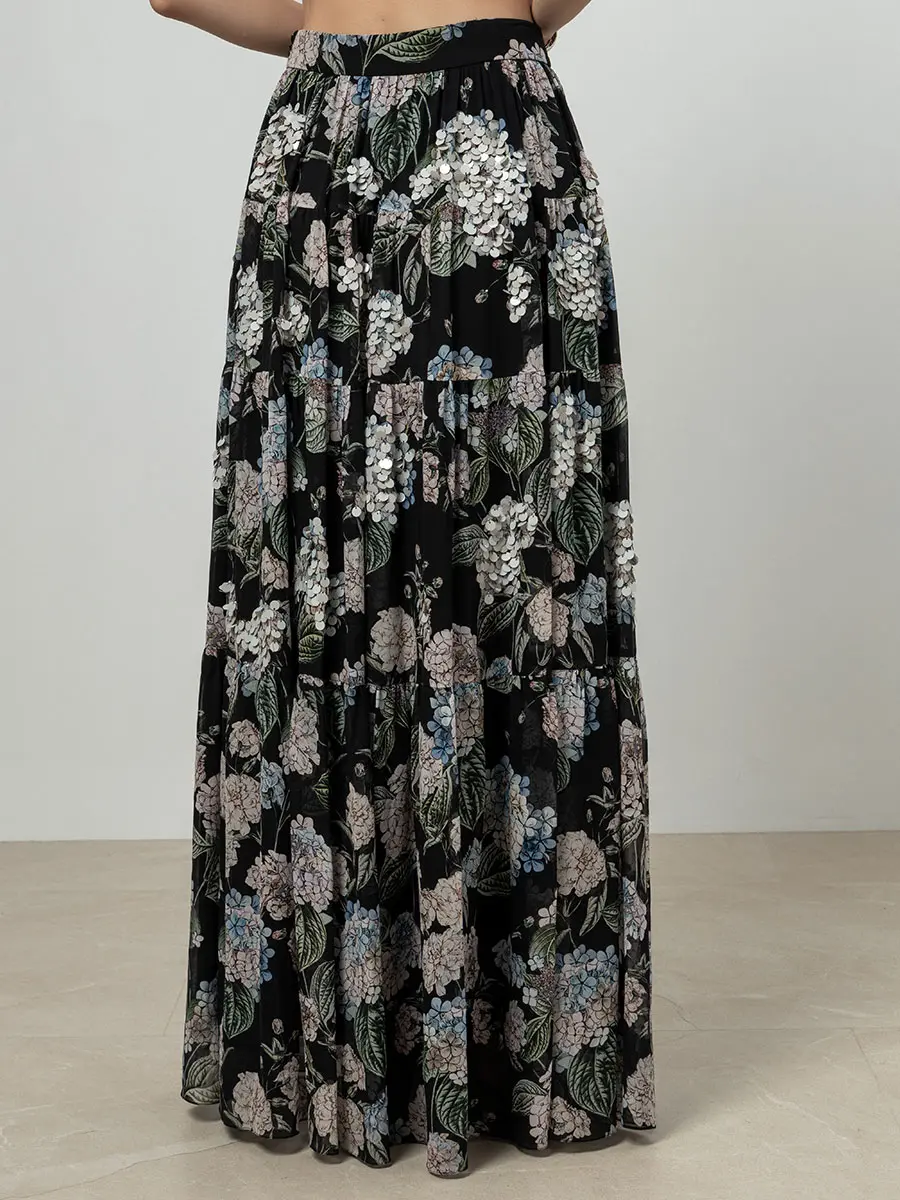 Юбка шелковая