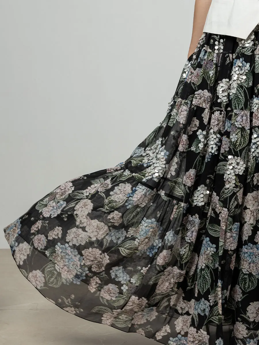 Юбка шелковая