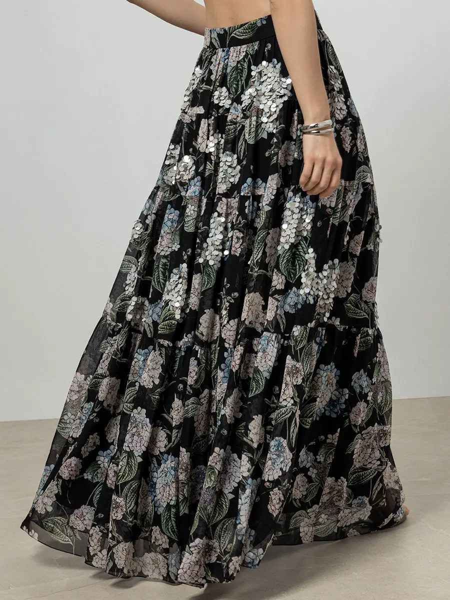 Юбка шелковая