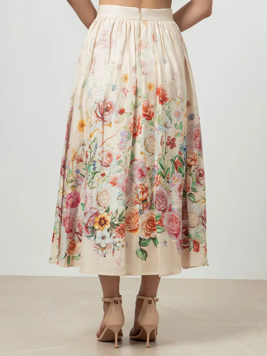 Юбка льняная