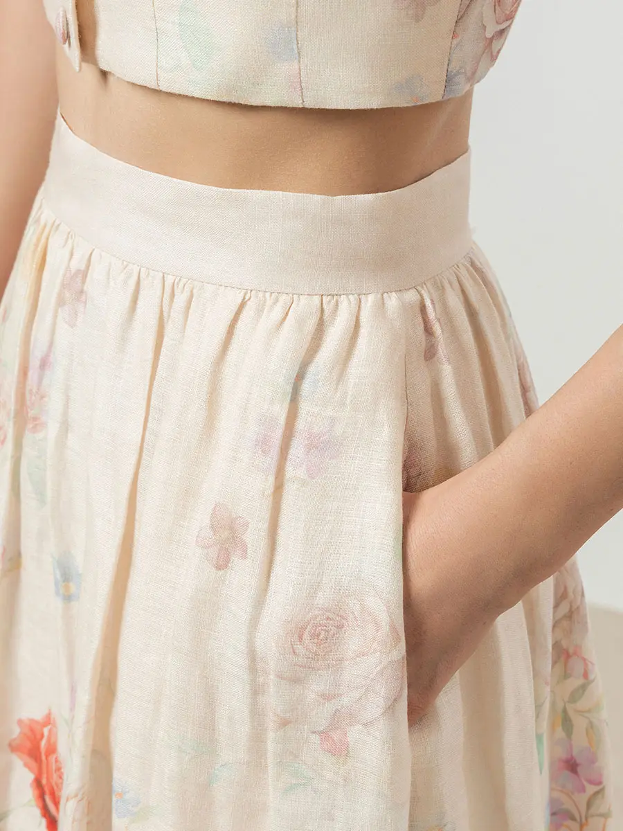 Юбка льняная