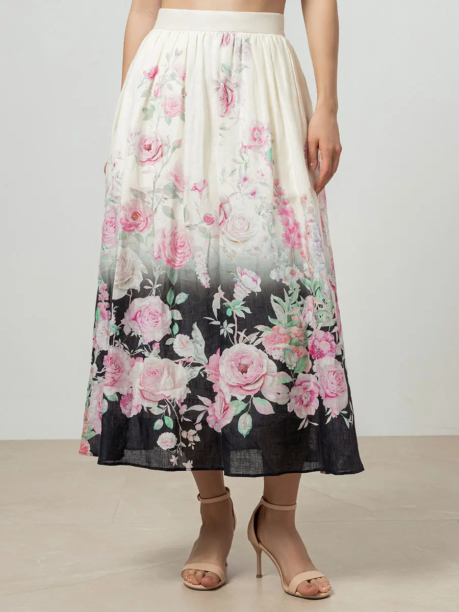 Юбка льняная