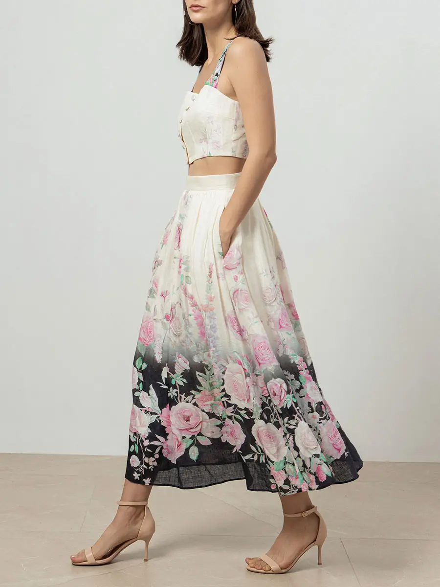 Юбка льняная