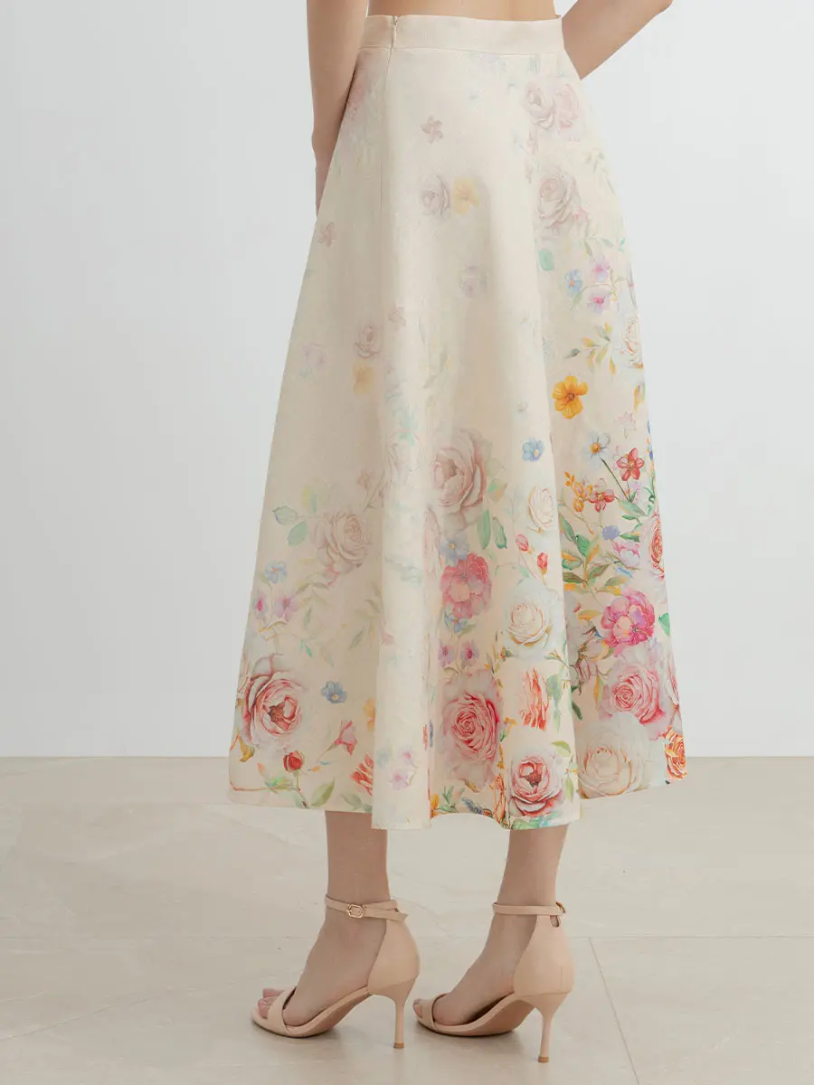 Юбка льняная