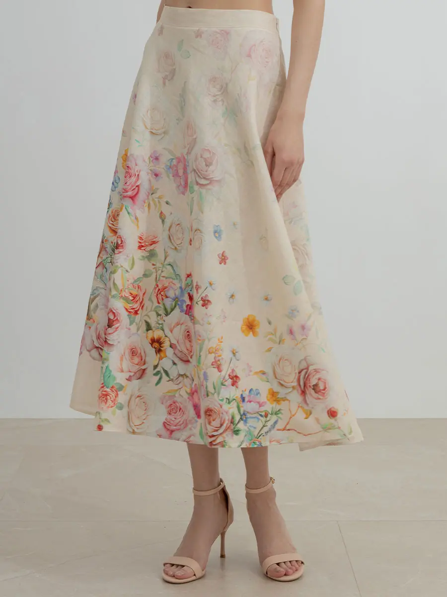 Юбка льняная