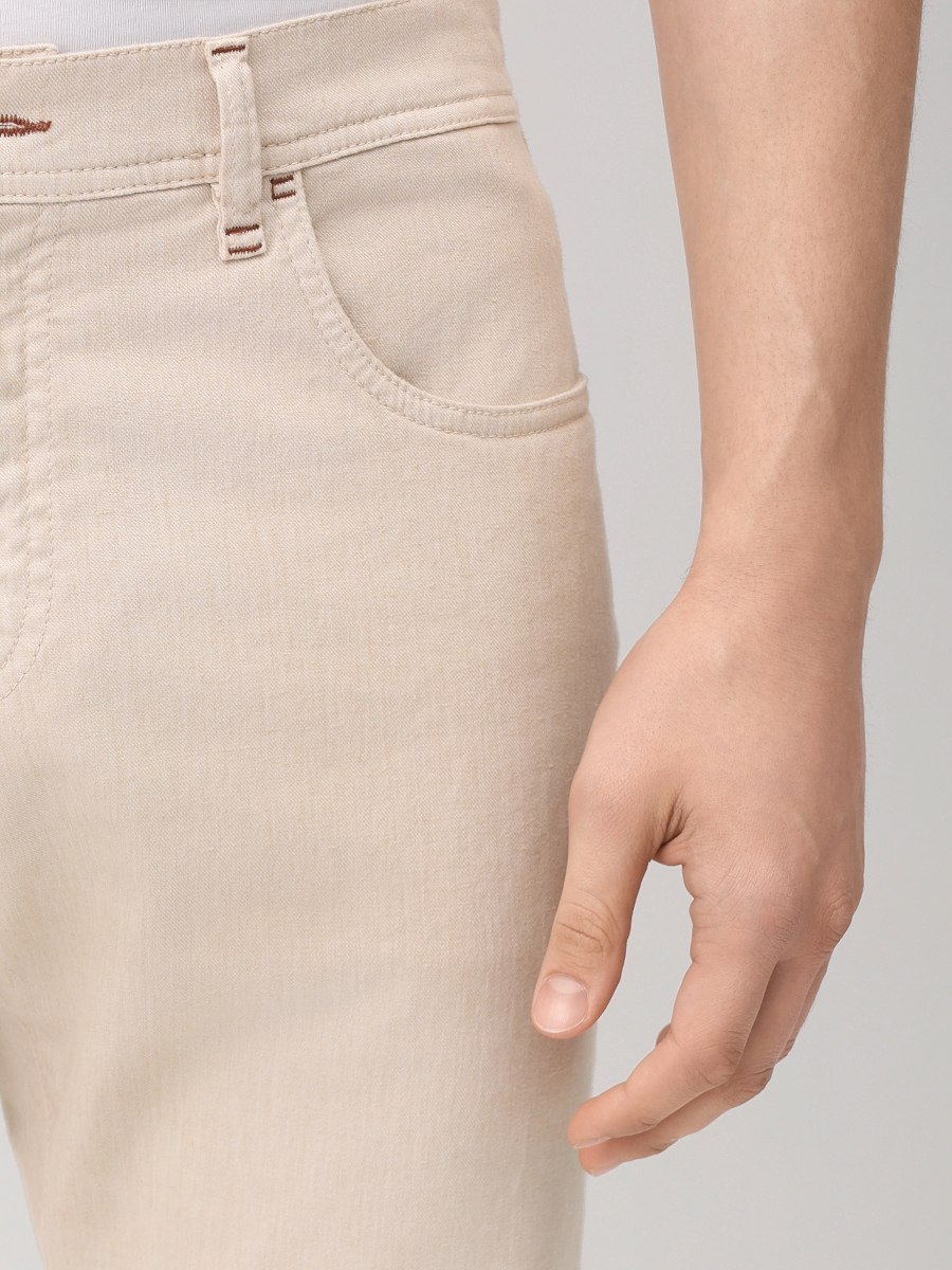 Джинсы льняные