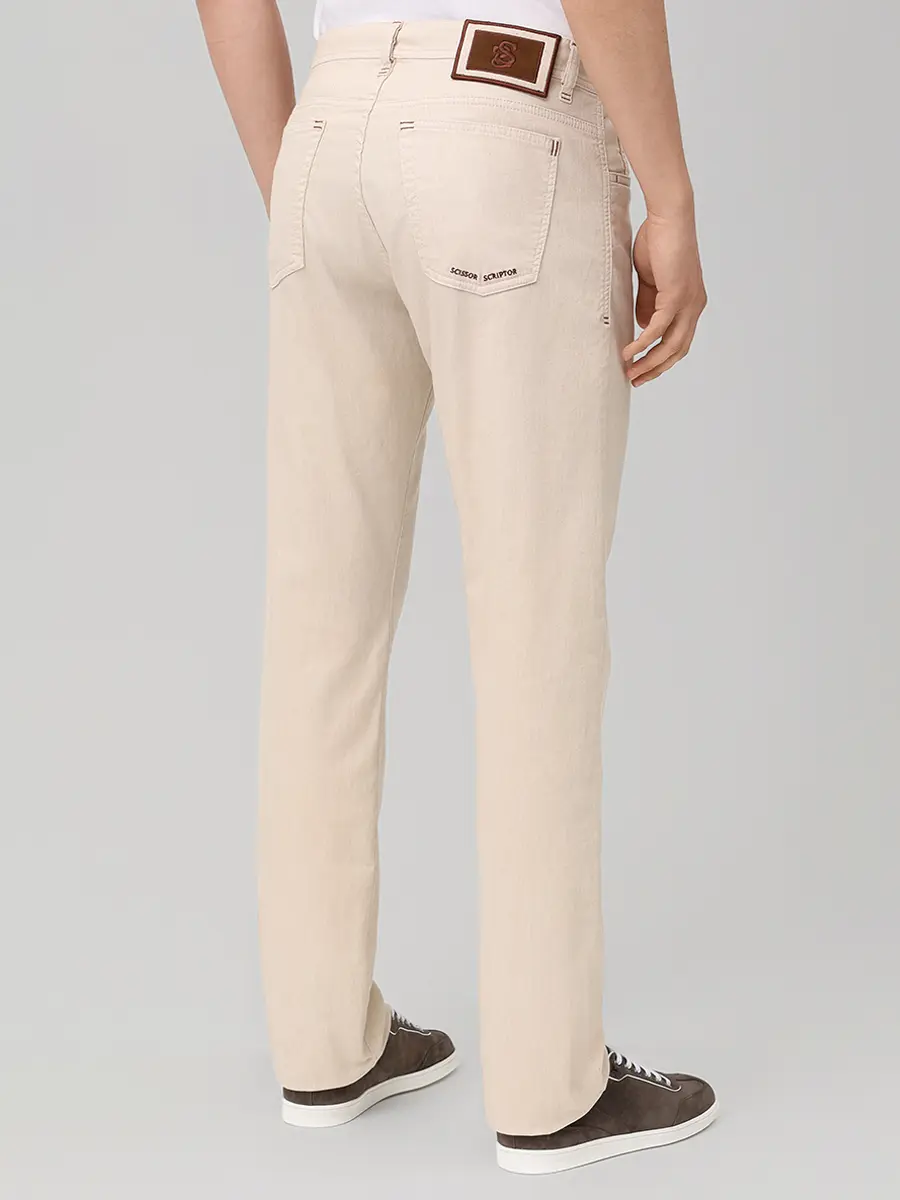 Джинсы льняные