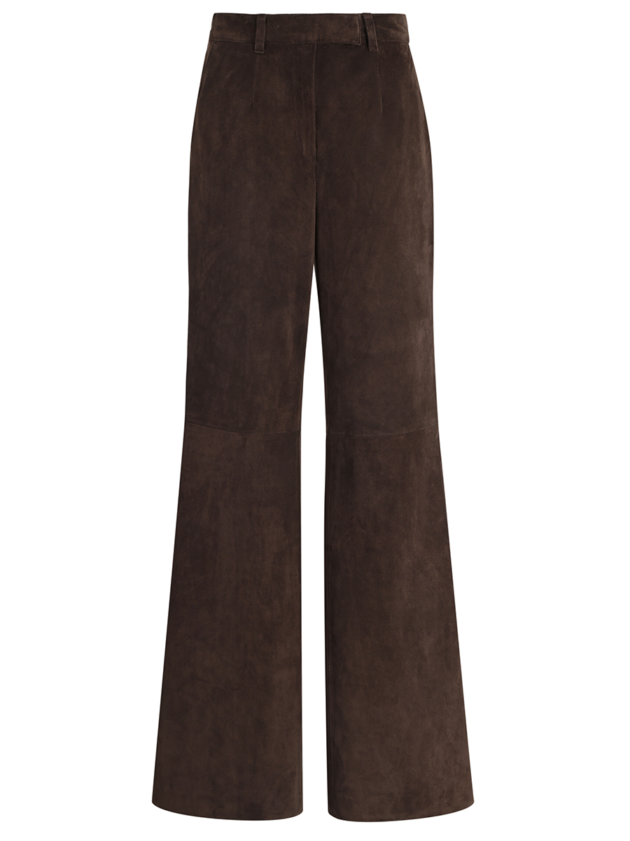 Брюки замшевые