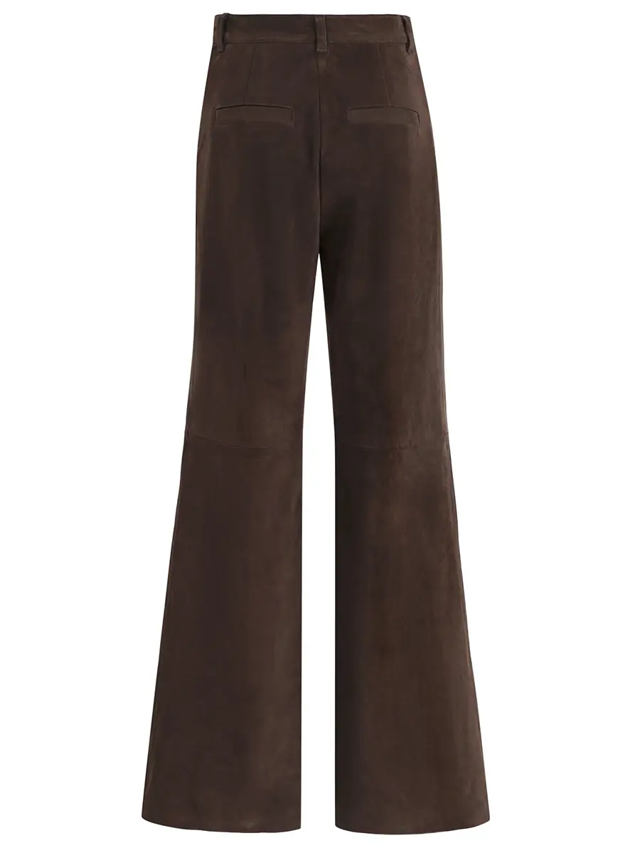 Брюки замшевые