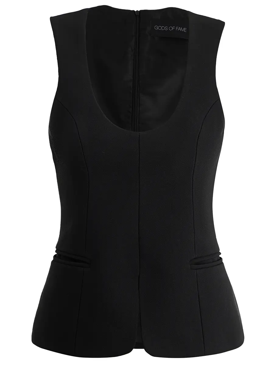 Жилет из шелка и шерсти