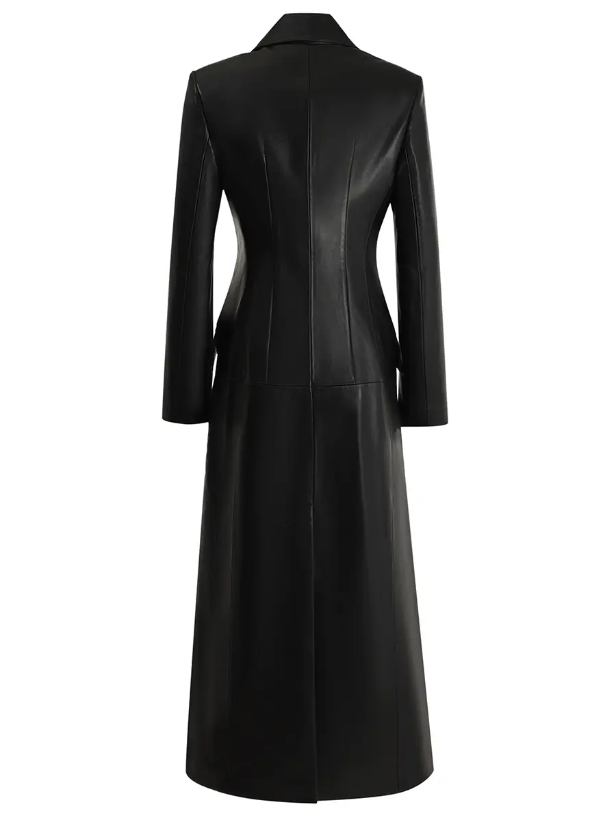 Плащ кожаный