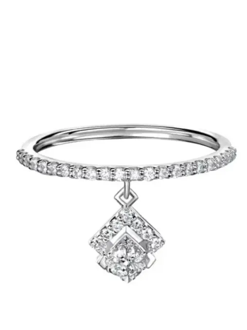 Кольцо из белого золота с бесцветными бриллиантами ALINA ISSA