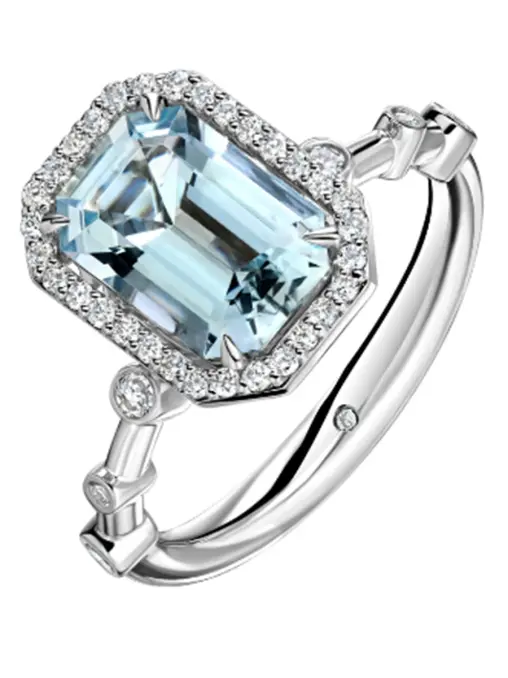 Кольцо с аквамарином и бриллиантами ALINA ISSA