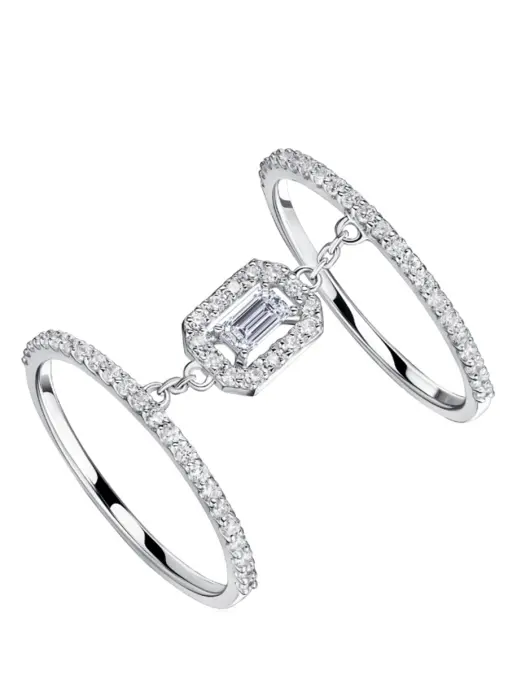 Двойное кольцо с бриллиантами ALINA ISSA