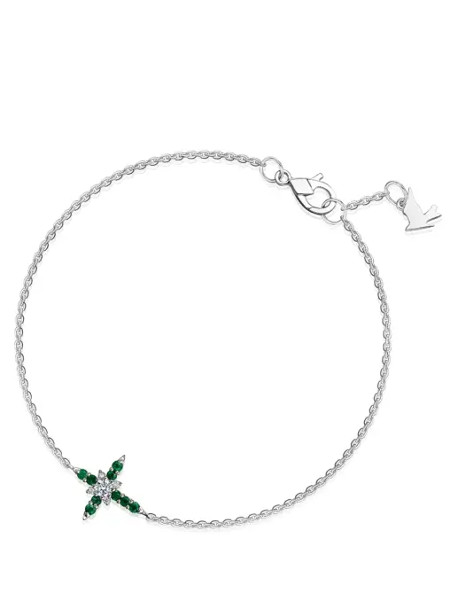 Браслет с изумрудами и бриллиантами ALINA ISSA