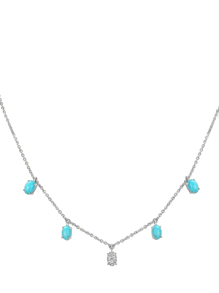 Колье с бирюзой и бриллиантами