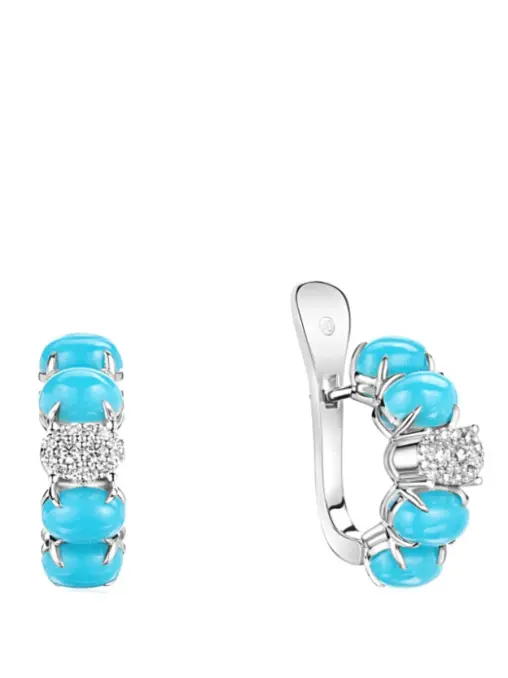 Серьги с бирюзой и бриллиантами ALINA ISSA