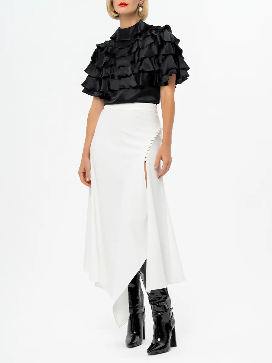 Юбка однотонная