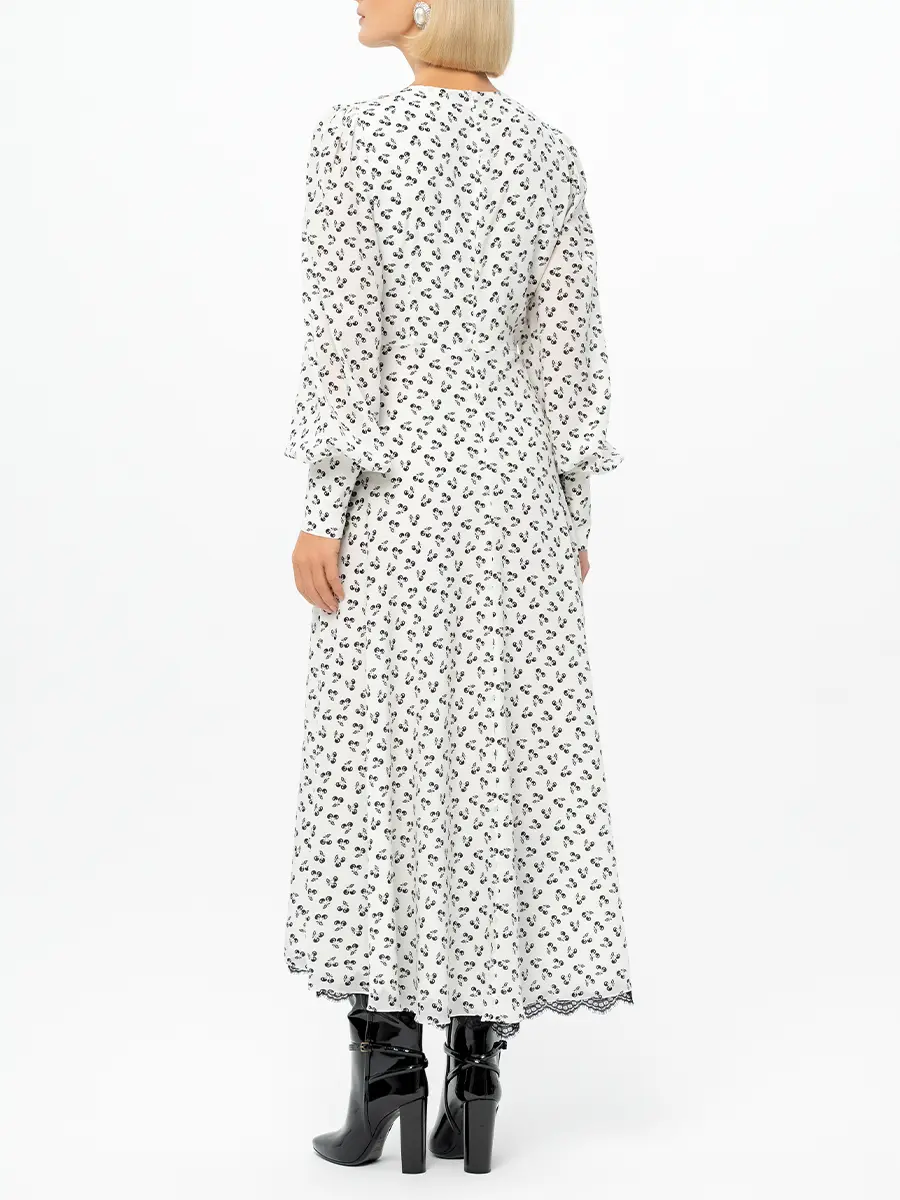 Платье «Вишенки» шелковое