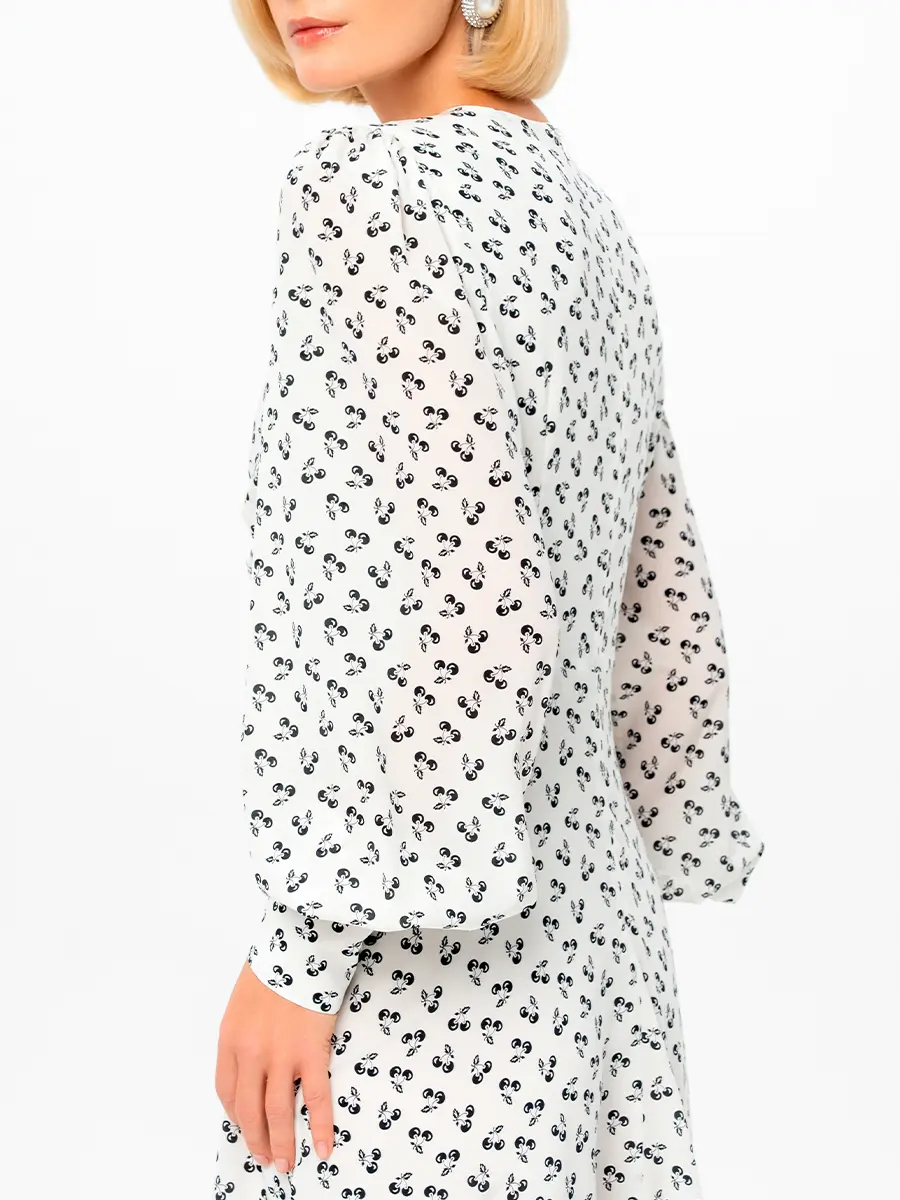 Платье «Вишенки» шелковое